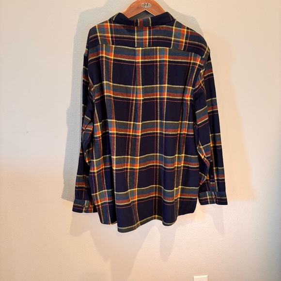 NWT Rowm Big&Tall Nomad Collection Long Sleeve Flannel Button Down Shirt,size4XB - Picture 9 of 12